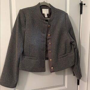H&M Gray Blazer with Gold Buttons